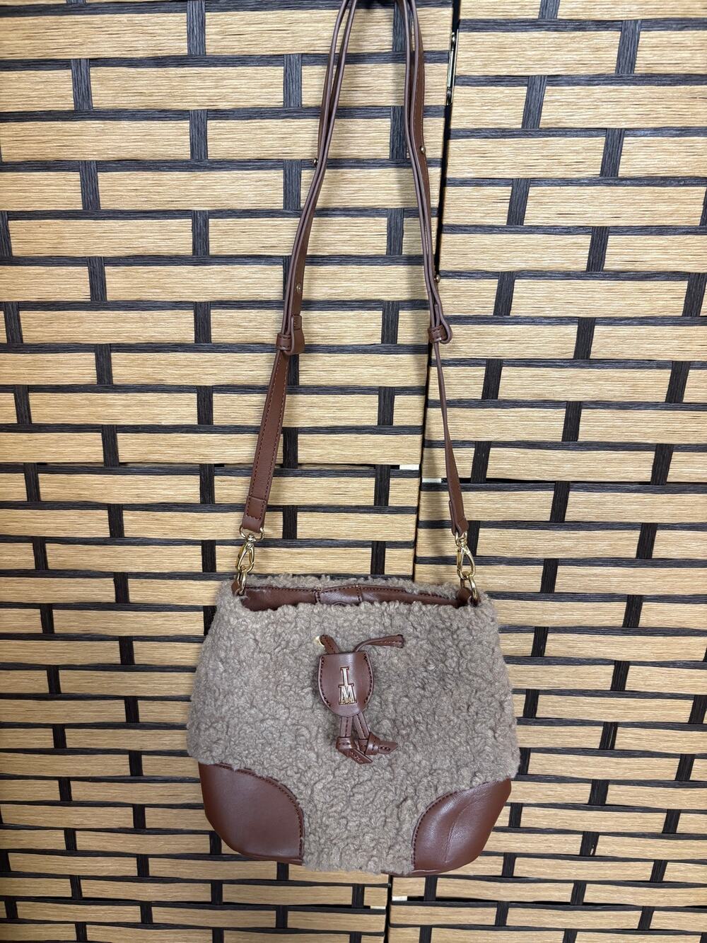 Isaac Mizrahi Brown Sherpa Purse